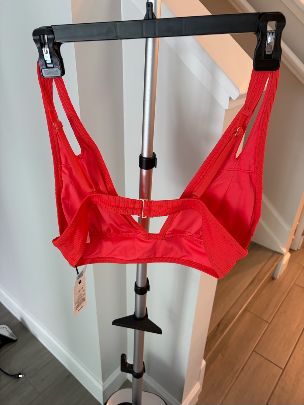 Shade & Shore Red Ribbed Triangle Bikini Set - Picture 4 of 8
